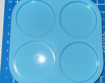 4 Circle Silicone Mold For Badge Reels or Phone Grips