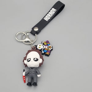 3D Hororr Figure Keychain with Carrying Strap