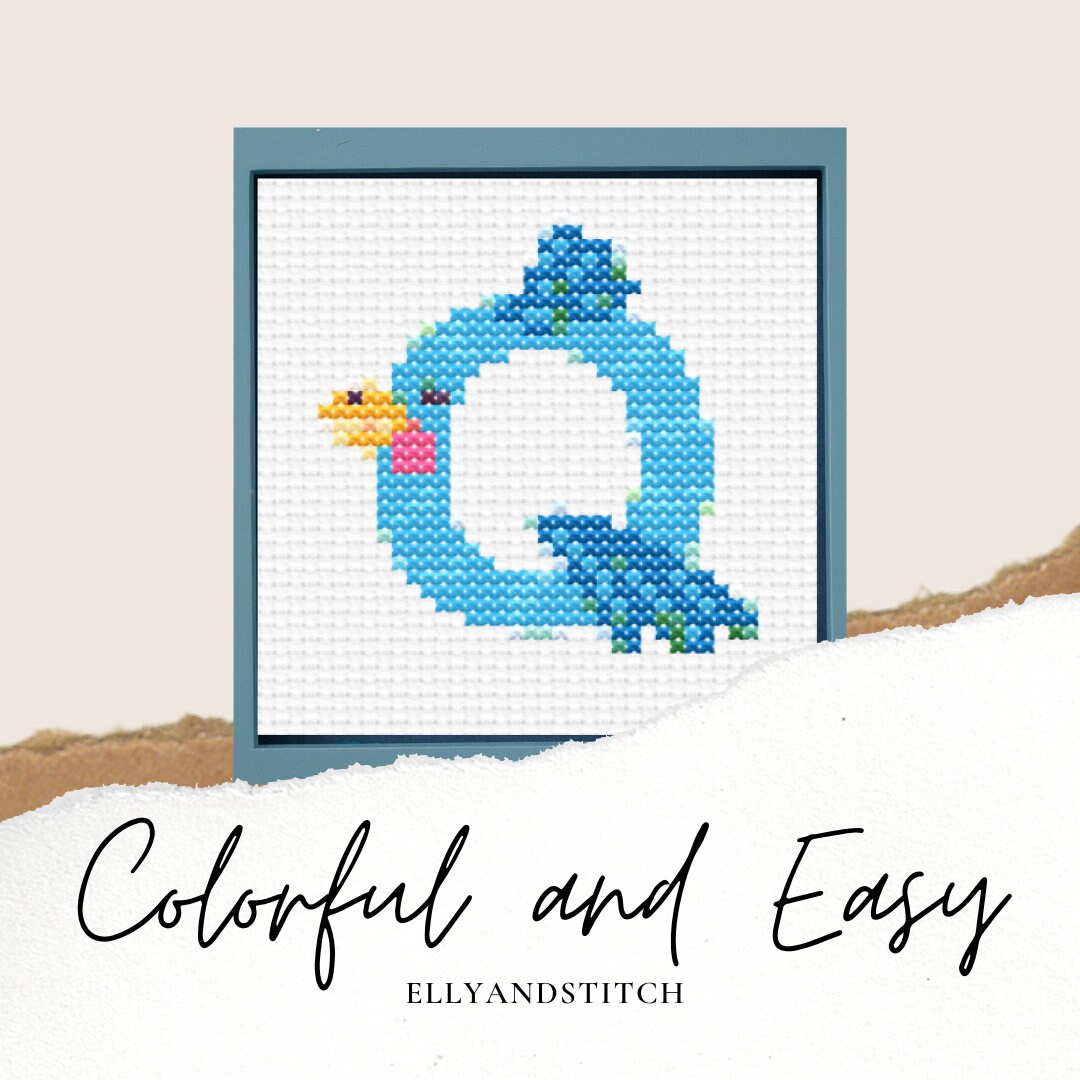 26 Letters Animal Alphabet Cross Stitch Kids Embroidery Etsy