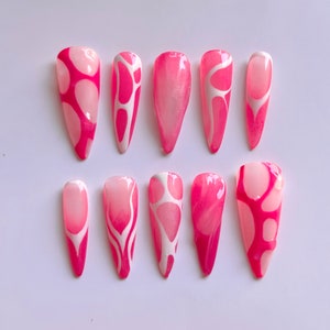 Cyber Barbie - Pink Y2K Custom Press-On Nägel