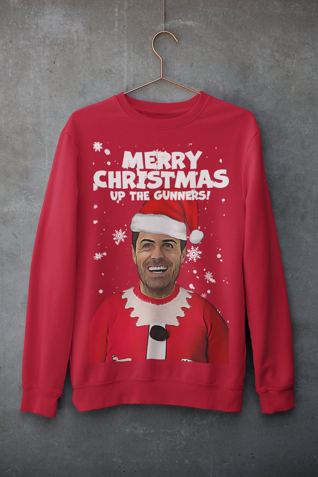 Arsenal Merry Christmas Jumper Mikel Arteta Christmas Jumper - Etsy