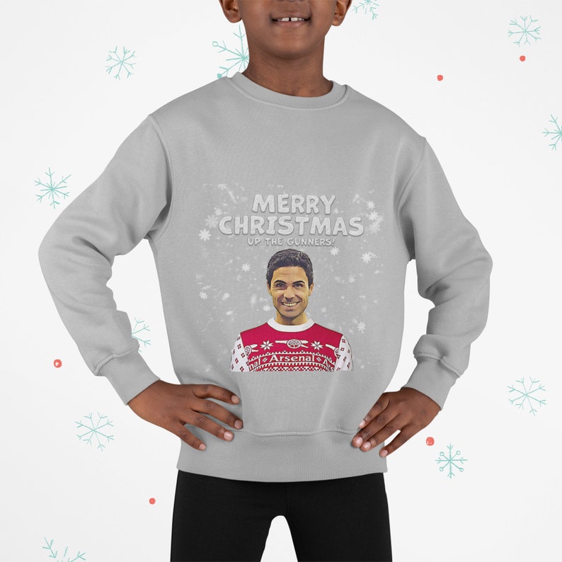 Arsenal Merry Christmas Jumper Mikel Arteta Christmas Jumper - Etsy UK