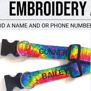 Embroidered collar add on for PAPER CHASING COLLARS customers