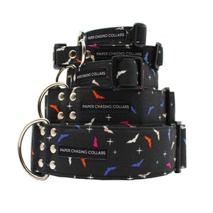 Halloween dog collar cute spooky bat dog collar adjustable dog collar for Halloween