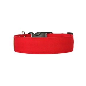 Rotes Hundehalsband, Hundehalsband aus Baumwolle, erhältlich in 15 Größen XS - XL