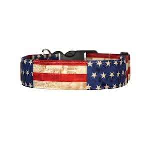 American flag dog collar, patriotic dog collar, The USA collar for dogs