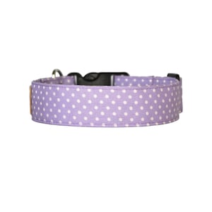 Collier pour chien à pois, collier pour chien violet, disponible en 15 tailles XS - XL