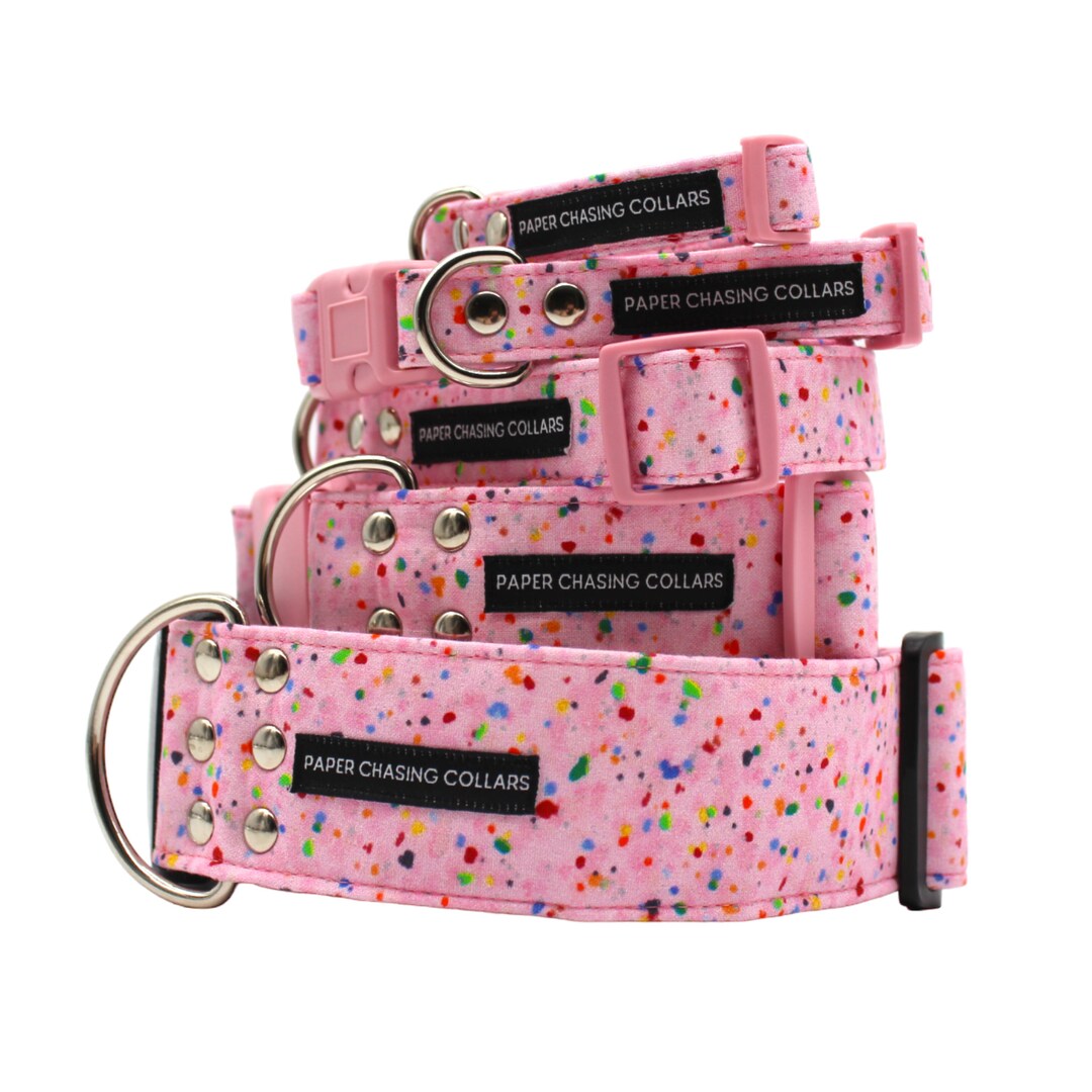 Candy Dog Collar, Pink Jawbreaker Dog Collar, Available in 15 Sizes
