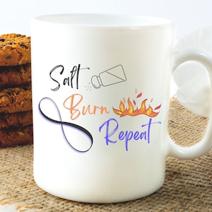 Supernatural Mug, Winchester brothers, Funny Supernatural gift, Salt Burn Repeat