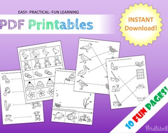 Homeschool Pages for Kids School Activity, Educational homeschool pages, Preschool Printable Learning Activities for 3 to 5 year old,