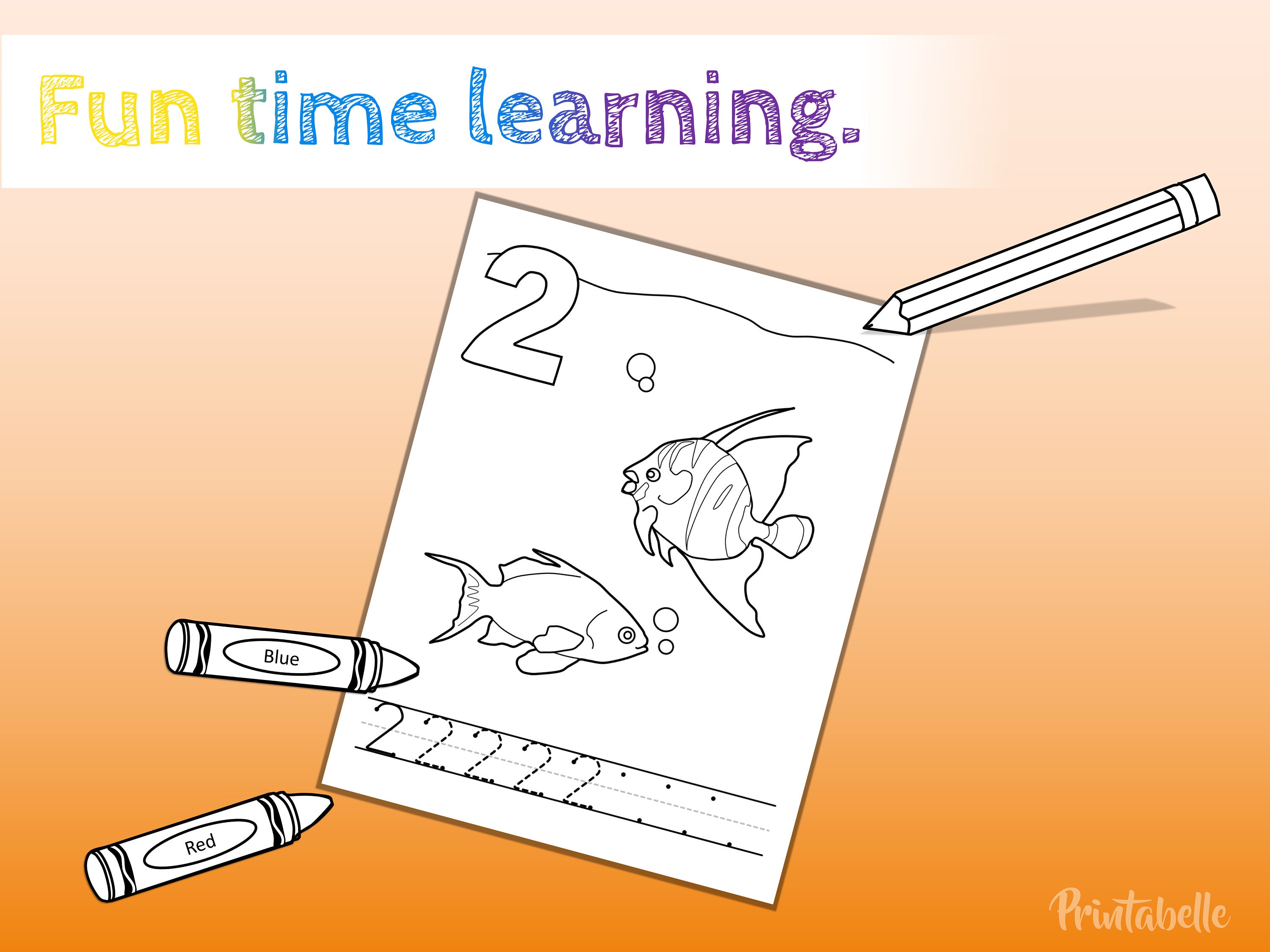 Learning Numbers, Printable Activity Coloring Pages, Kids Activity