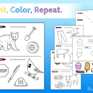 Learning Colors, Printable Activity Coloring Pages, Kids Activity Pages ...