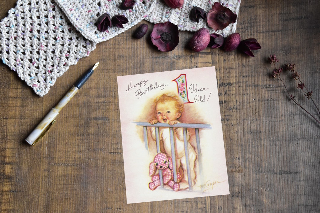 Aazon.co : 1st Birthday Greeting Card For Girl - Pink Bunny Rabbit - View #7