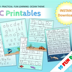 ABC Traceable Pages Printable ABC Homeschool Pages Educational
