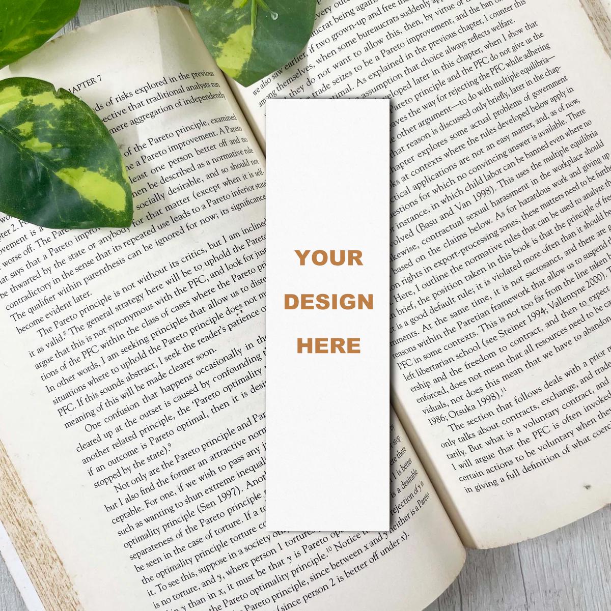Custom Bookmark Packs - 1 Sided Personalized Bookmarks 2 Inch X 7 Inch ...