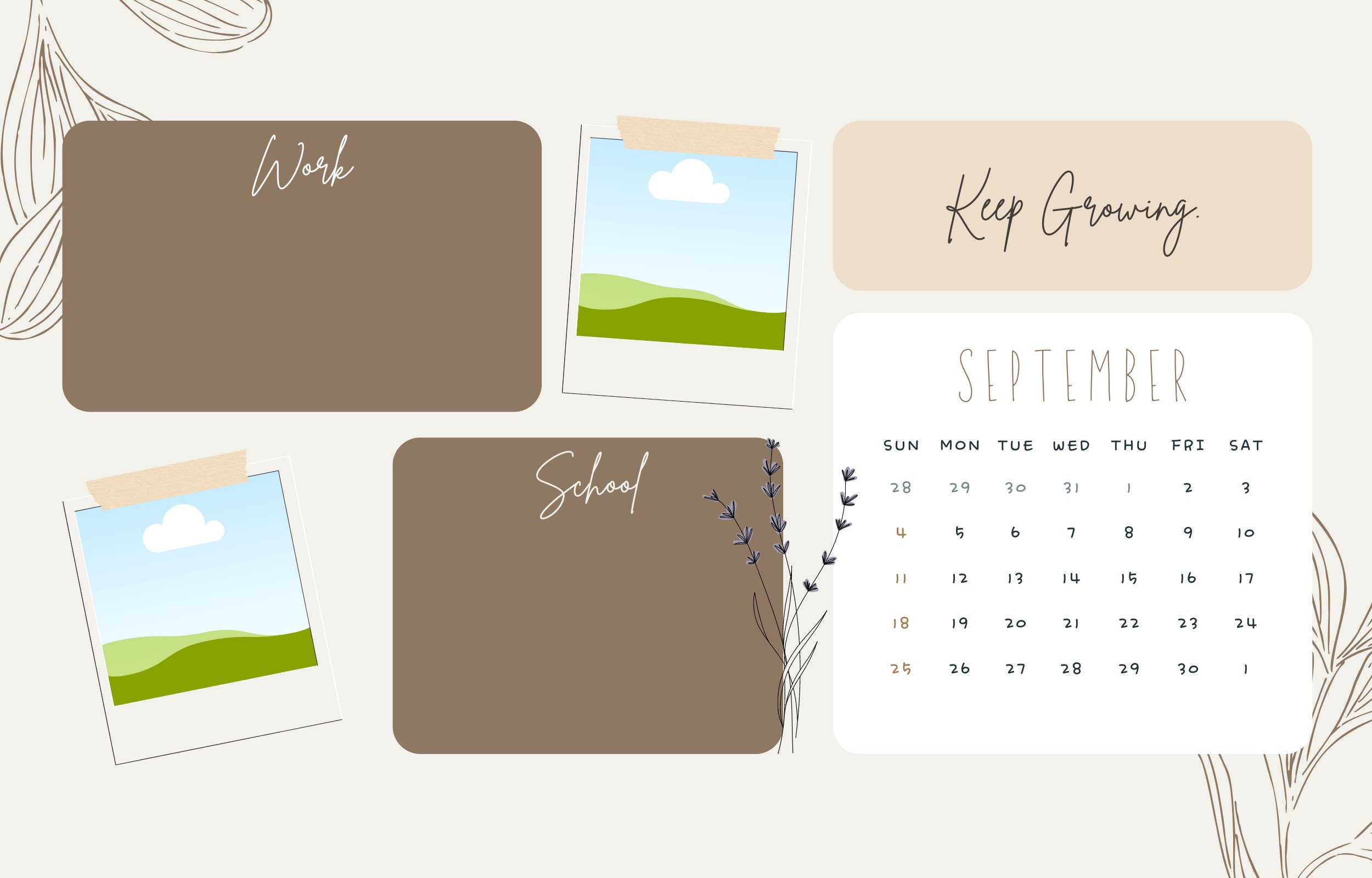 Customizable Neutral Desktop Wallpaper - Etsy
