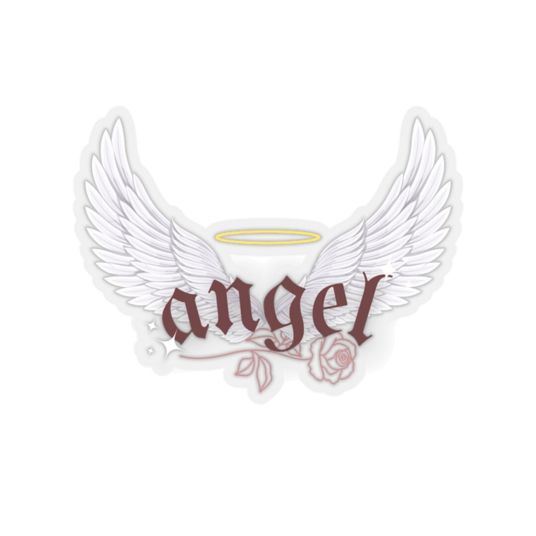 Angel Sticker, Vinyl Sticker, Angel Wing Sticker, Angel Aesthetic