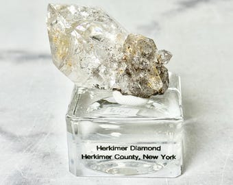 Cristal de quartz diamant Herkimer - Miné à New York