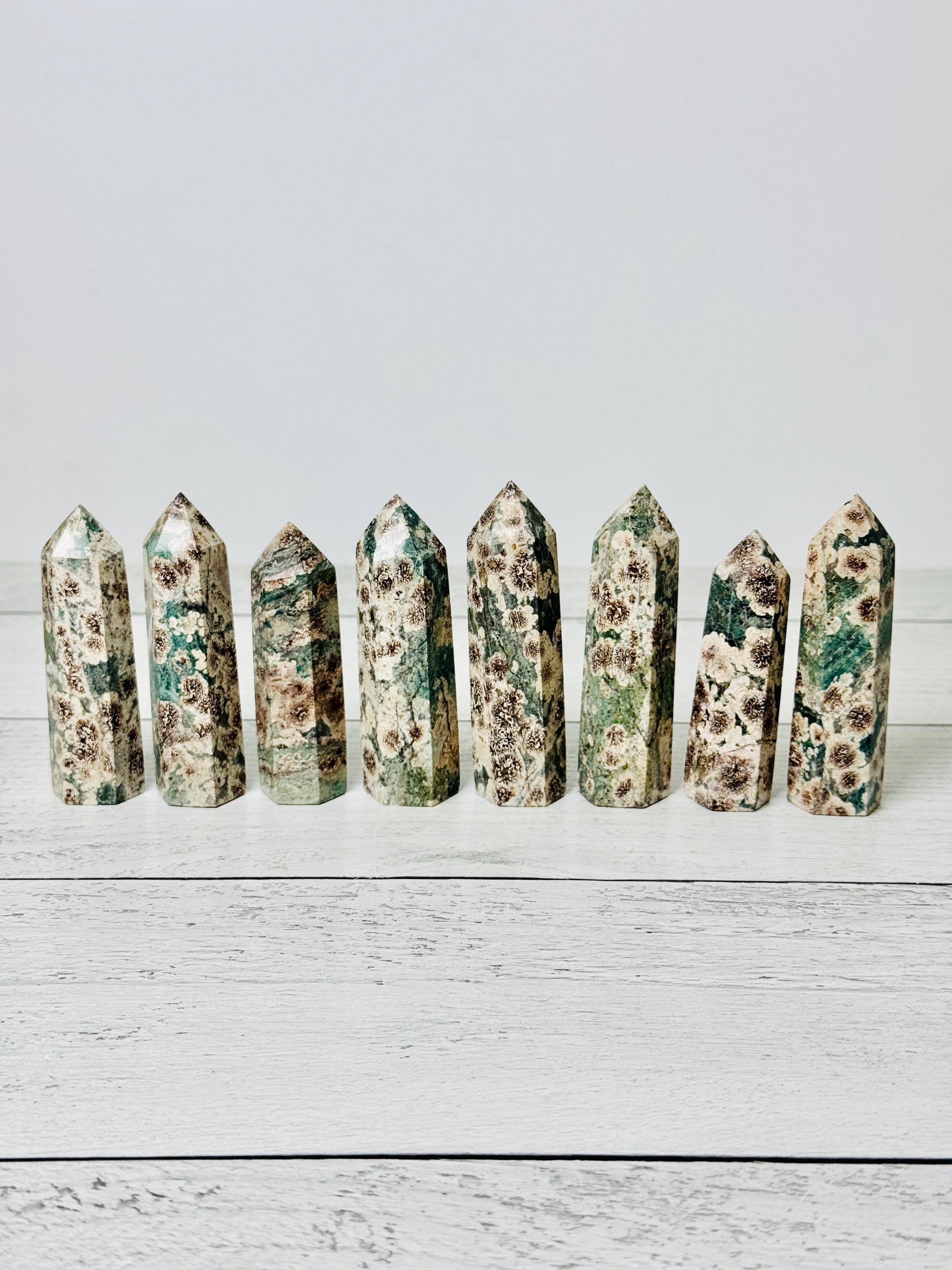 Green Flower Agate - Etsy