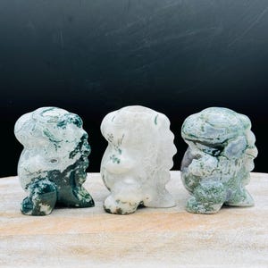 Moss Agate Chubby Dino
