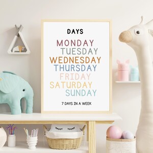 Set Of 16 Educational Posters, Homeschool Prints, Montessori Classroom Decor, Neutral Kids Decor, Toddler Playroom Decor, Digital FILES