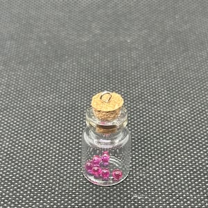 Ruby Terp Pearls With Jar 3mm 4mm Cute Collectible Glass Jewelry
