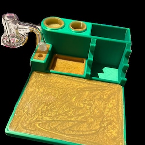 Custom Dab Station Terp Pearl Tool Holder - XL Size 14mm 10mm holes, Custom Silicone Dab Station Model X3