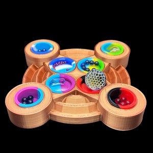 Terp Pearl Marble Disk Organizer 8X Dab Station Mini Dab Pad Terp Pearl Holder Tool Holder 14mm 10mm Holder Silicone Custom