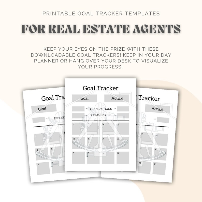 Real Estate Agent Goal Tracker Etsy