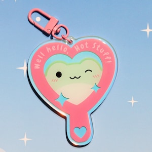 Süßer Frecher Frosch Schlüsselanhänger | Süßes Acryl Charm Zubehör | Frosch | Süßes Geschenk
