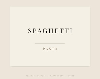 Pasta & Noodle Jar Labels Printable | 8 Minimalist Modern Pantry Stickers 4x3 | Editable Canva PDF | Italian Kitchen Organization