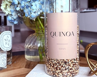 Pasta & Noodle Jar Labels Printable | 8 Minimalist Modern Pantry Stickers 4x3 | Editable Canva PDF | Italian Kitchen Organization