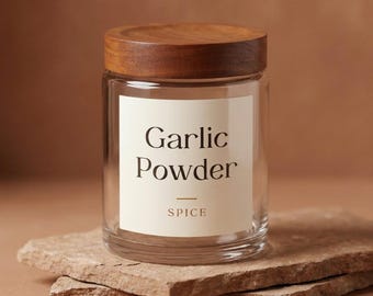 50 Spice Jar Labels (45 Named + 5 Blanks) | Waterproof Matte Vinyl Stickers | Minimalist Pantry & Spice Rack Organization