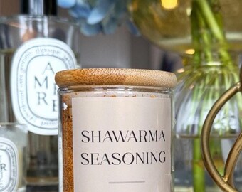 Afdrukbare kruidenetiketten uit het Midden-Oosten | 44 minimalistische West-Aziatische stickers 2 x 2 | Bewerkbare canvas-pdf | Moderne voorraadkast