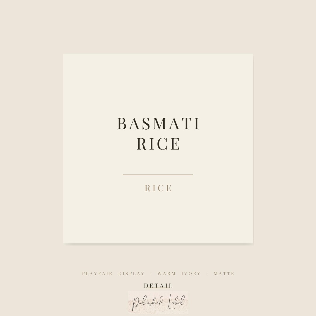 Pantry Labels Printable | 31 Minimalist Rice Grains & Flour Stickers ...