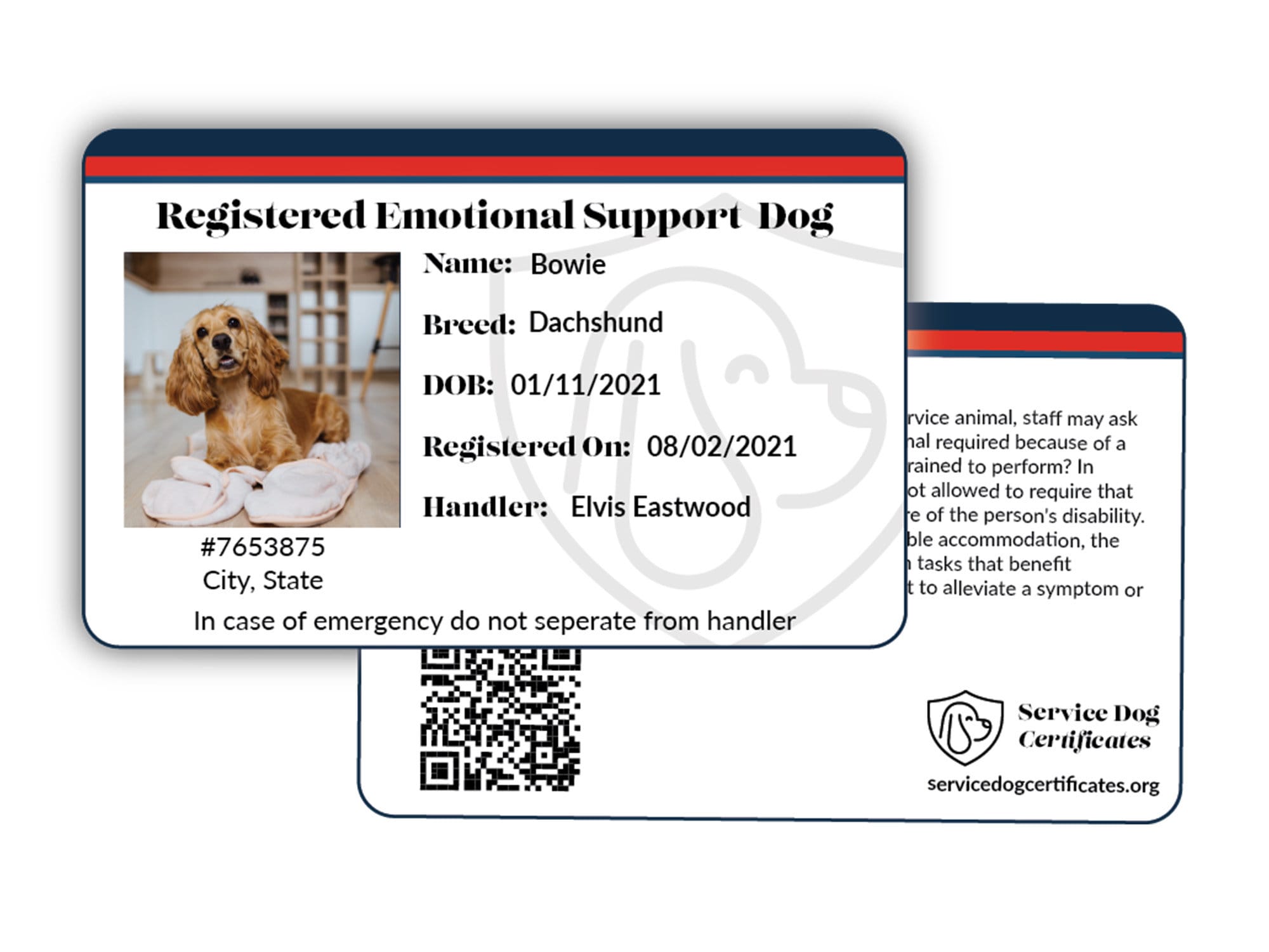 Esa Dog Id Card