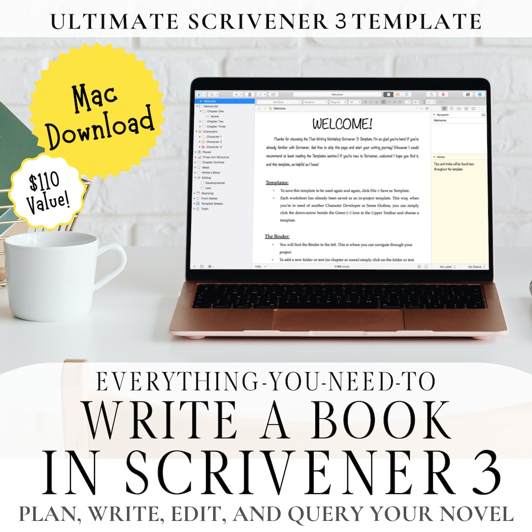 Write a Book in Scrivener 3 Scrivener Template, How to Use Scrivener