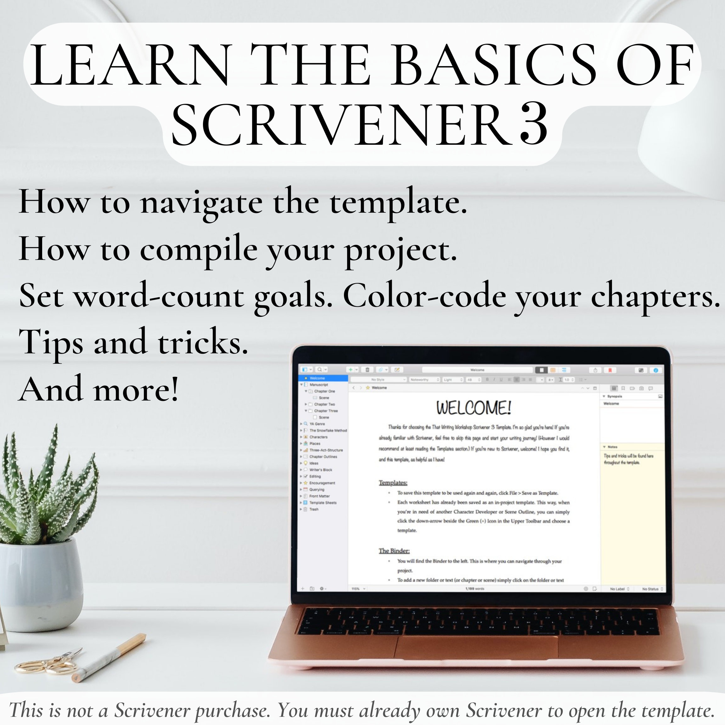 Write a Book in Scrivener 3 Scrivener Template, How to Use Scrivener