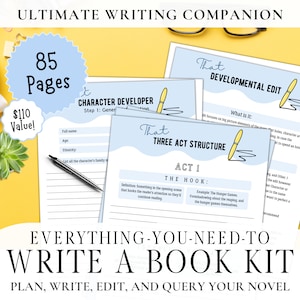 Write a Book Kit - Write a Book, Write Your First Book, Plan a Book, Write a Novel, Plot a Book, Edit a Book, Fiction Writing, Novel Writing