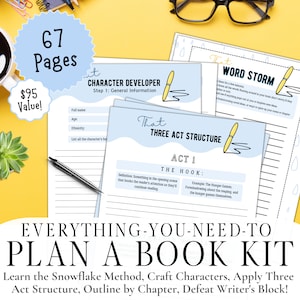 Plan a Book Kit - Write a Book, Write a Novel, Plan a Book, Plan a Novel, Plot a Book, Plot a Novel, Writing Help, Outline a Book