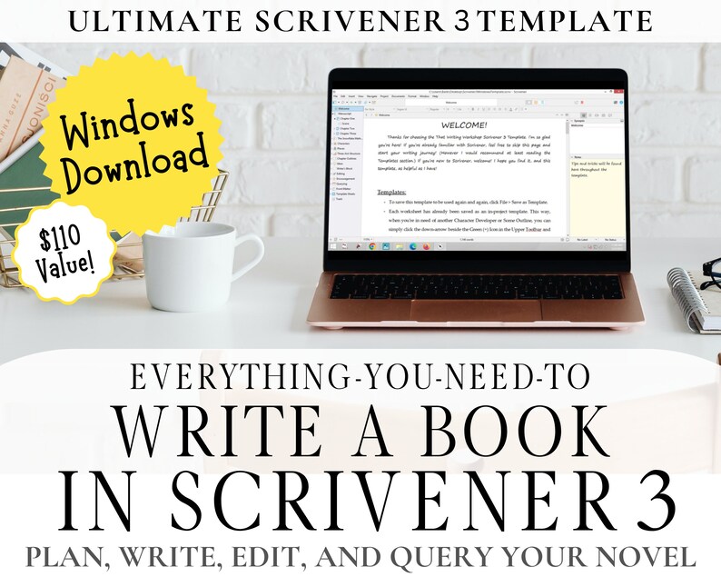 Write a Book in Scrivener 3 - Scrivener Template, Learn Scrivener, Plan ...