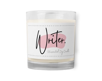 Unscented Soy Writer Candle - Writer Candle, Writing Candle, Writer Gift, Gift for Writer, Author Candle, Soy Writer Candle, Author Gift