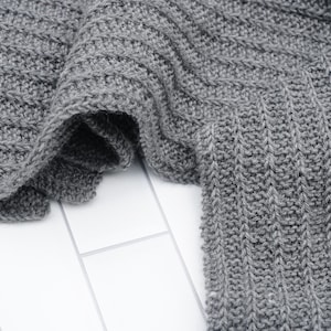 ribbed scarf knitting pattern PDF instant download