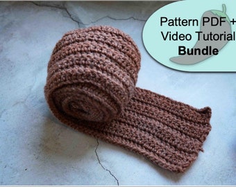learn to crochet scarf video tutorial