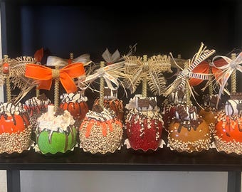 Faux Caramel Apples, Fall Display Decor, Non-Edible Treat Decorations