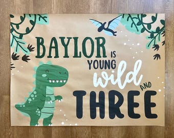 Custom Hand-Painted Kraft Paper Party Banner