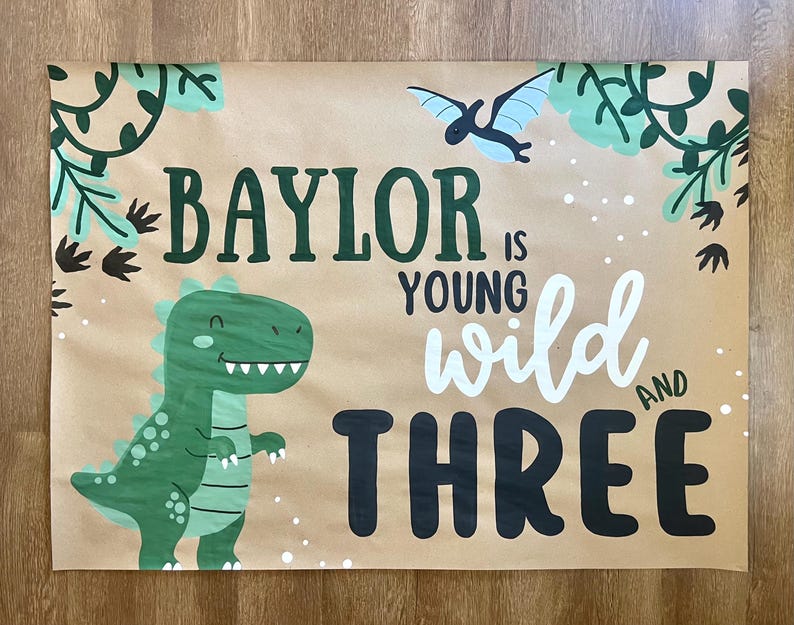 Custom Hand-painted Kraft Paper Party Banner - Etsy