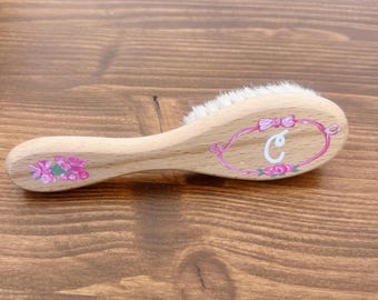 Personalized Hand Painted Baby Brush, Christening Keepsake
