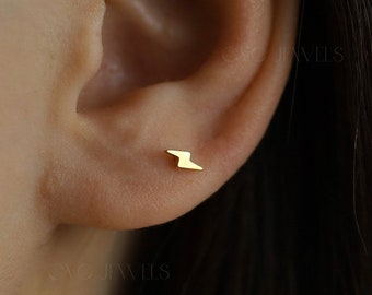 Screw Back Studs 18k Gold Everyday Stud Earring Hypoallergenic Dainty Tiny Small Stud 18G