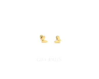 Screw Back Studs 18k Gold Everyday Stud Earring Hypoallergenic Dainty Tiny Small Stud 18G